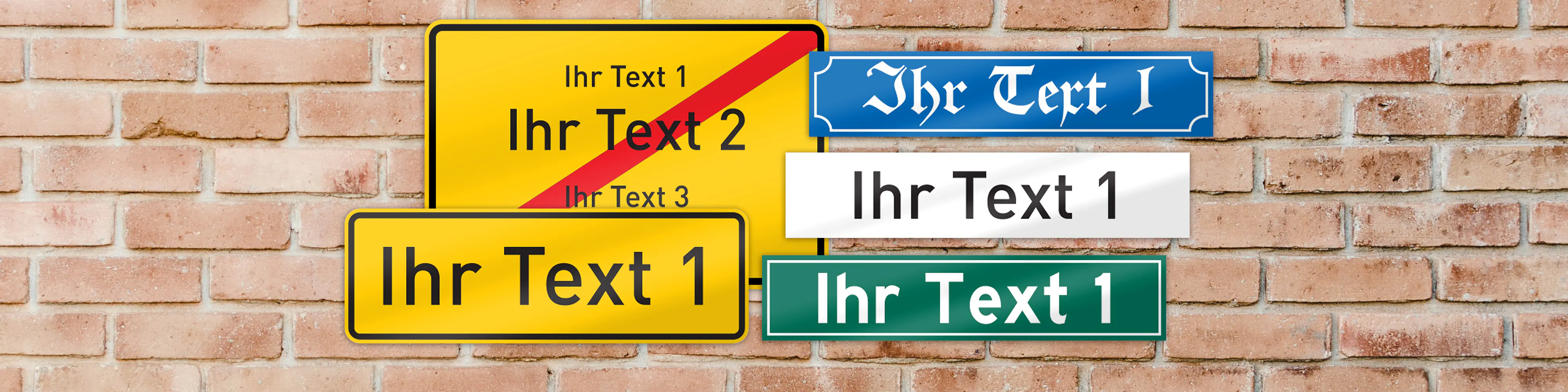 Personalisierte Ortsschilder