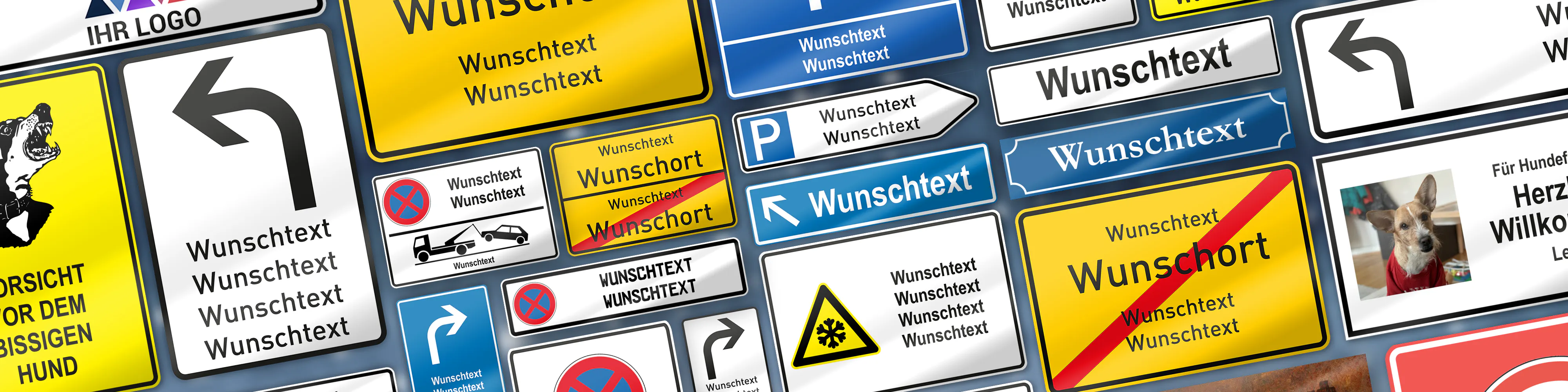 Personalisierte Schilder selbst gestalten