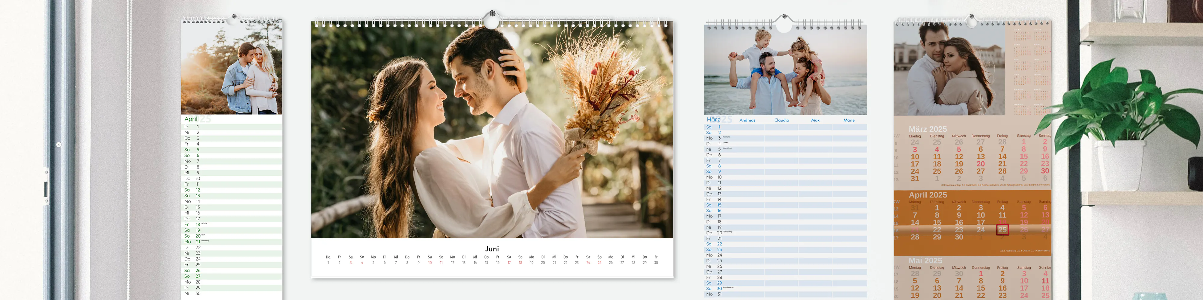 Personalisierte Wandkalender selbst gestalten