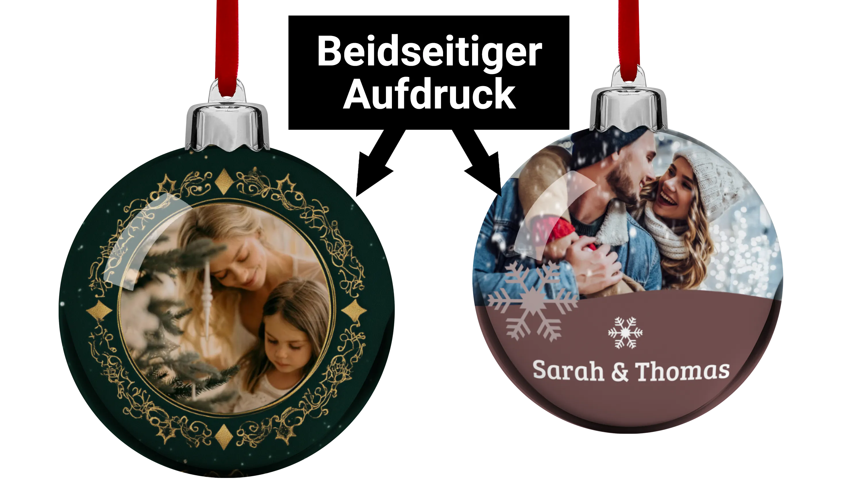 Verschiedene Arten von personalisiertem Weihnachtsbaumschmuck