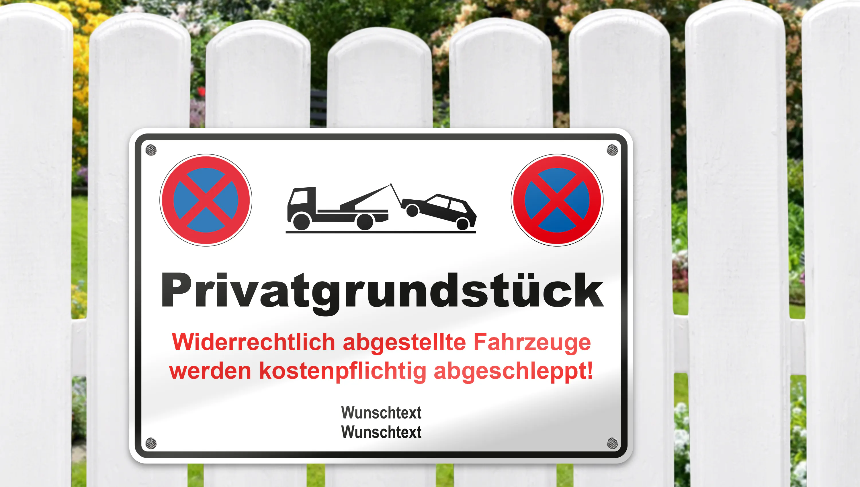 Der Online-Konfigurator für personalisierte Parkplatzschilder