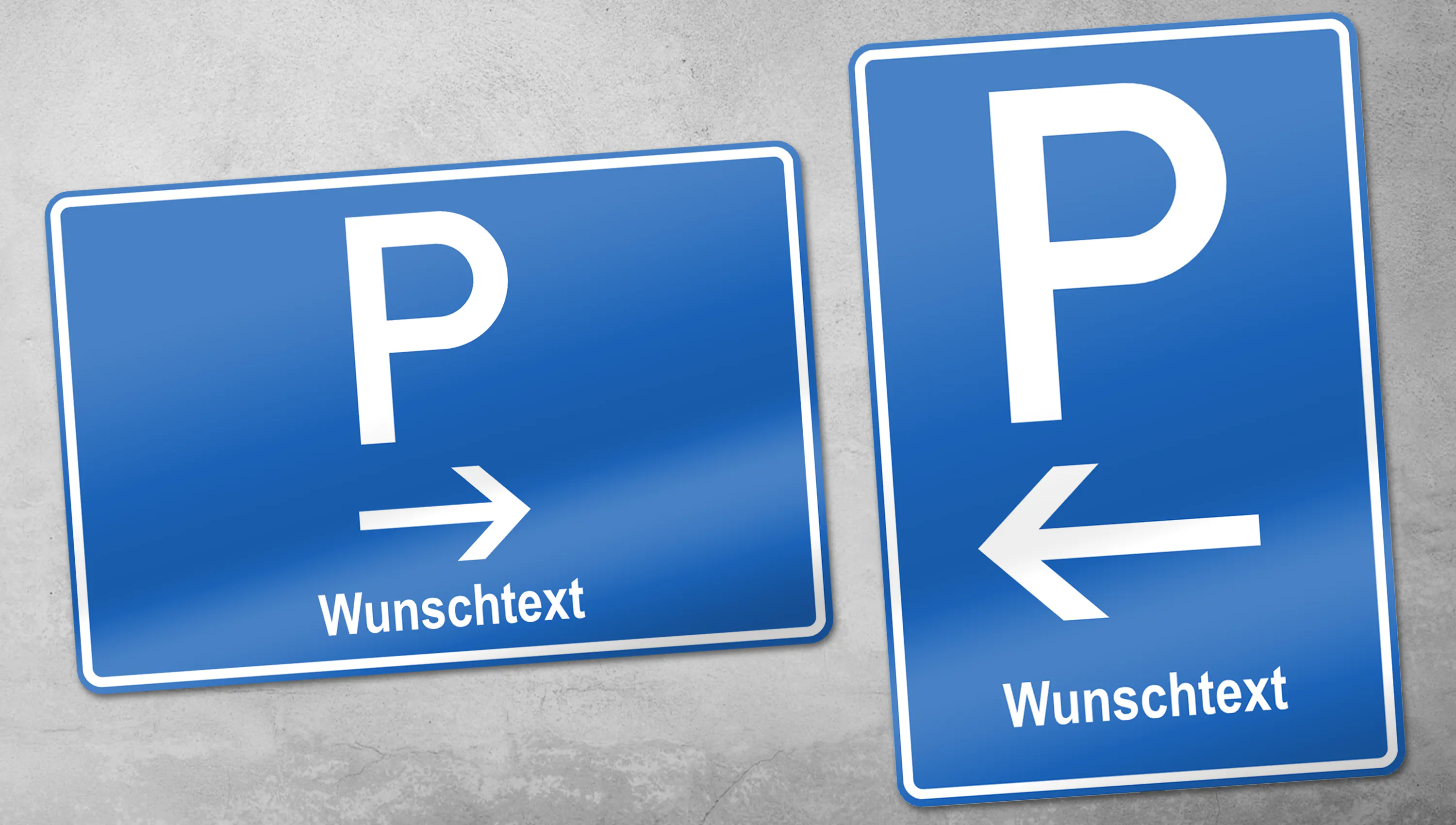 Parkplatzschilder selbst gestalten
