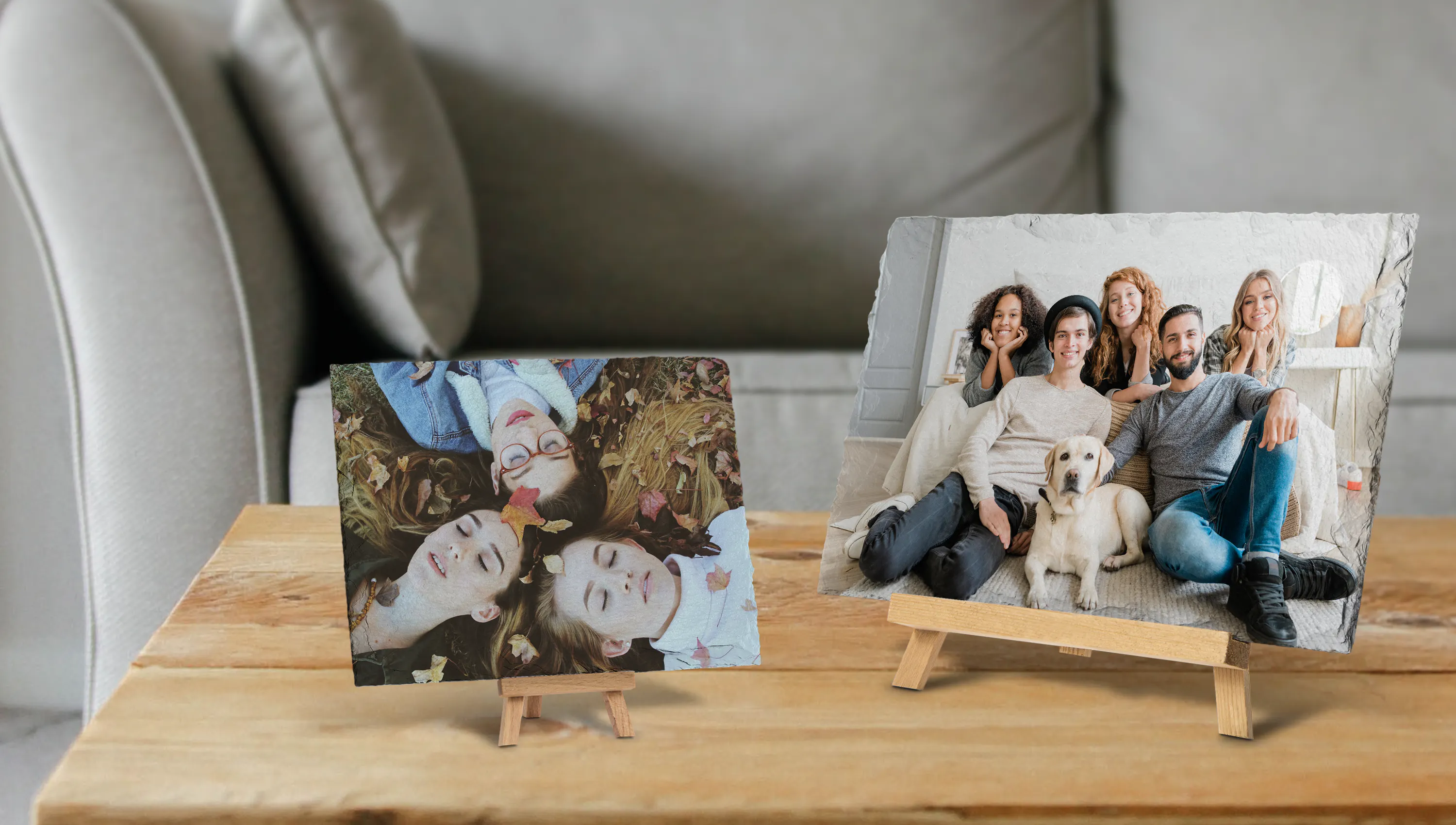 Schiefertafel als Deko-Fotogeschenk: Dein Foto auf einer echten Schiefer-Tafel