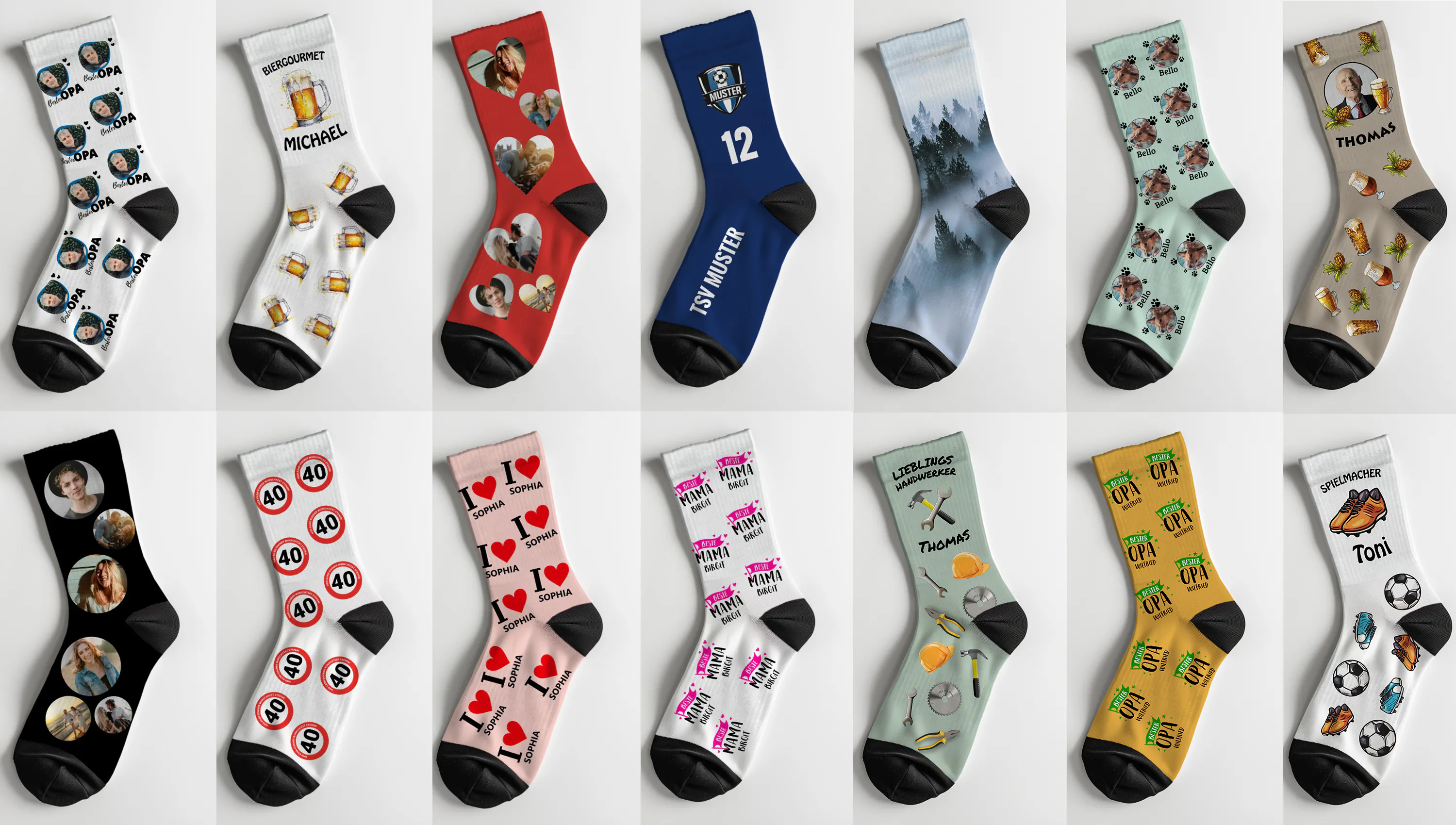 Personalisierte Foto Socken bedrucken lassen
