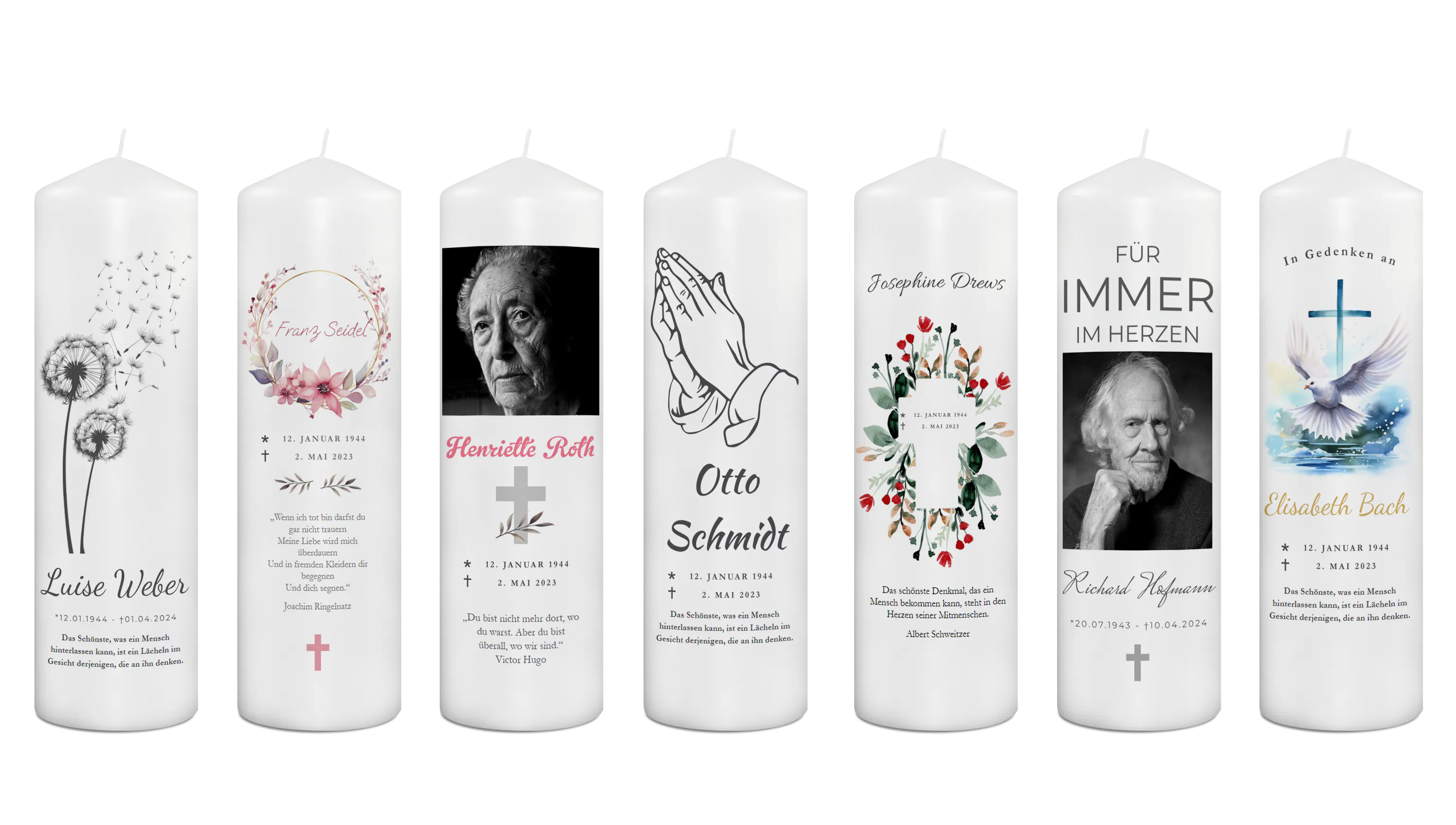 Kreative Vorlagen und Motive für deine Gedenkkerze