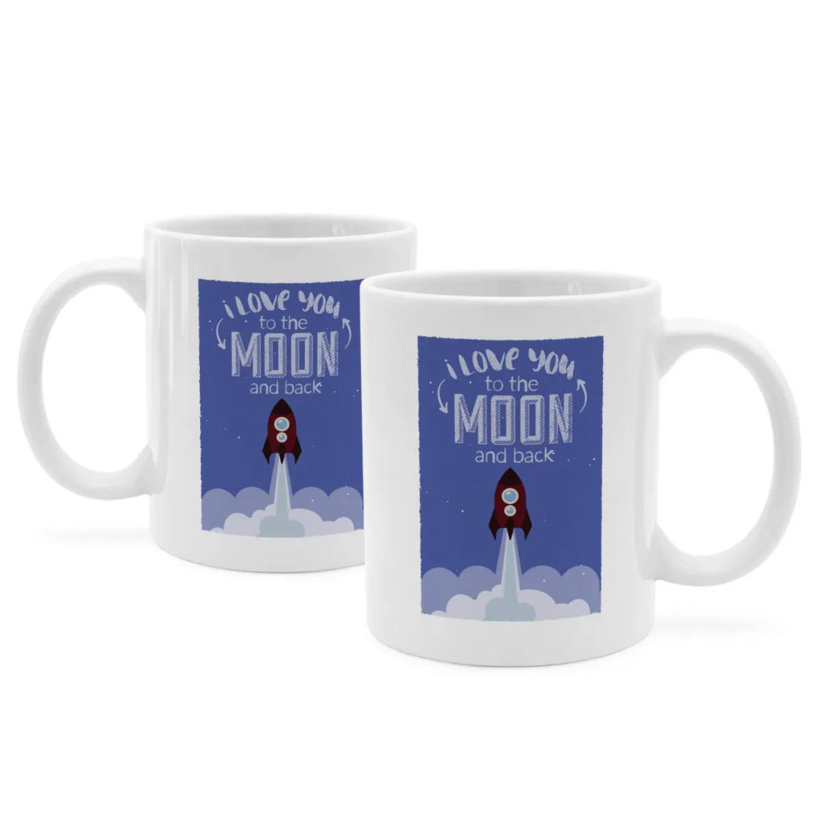 Tasse mit Spruch 'I LOVE YOU to the MOON and back'