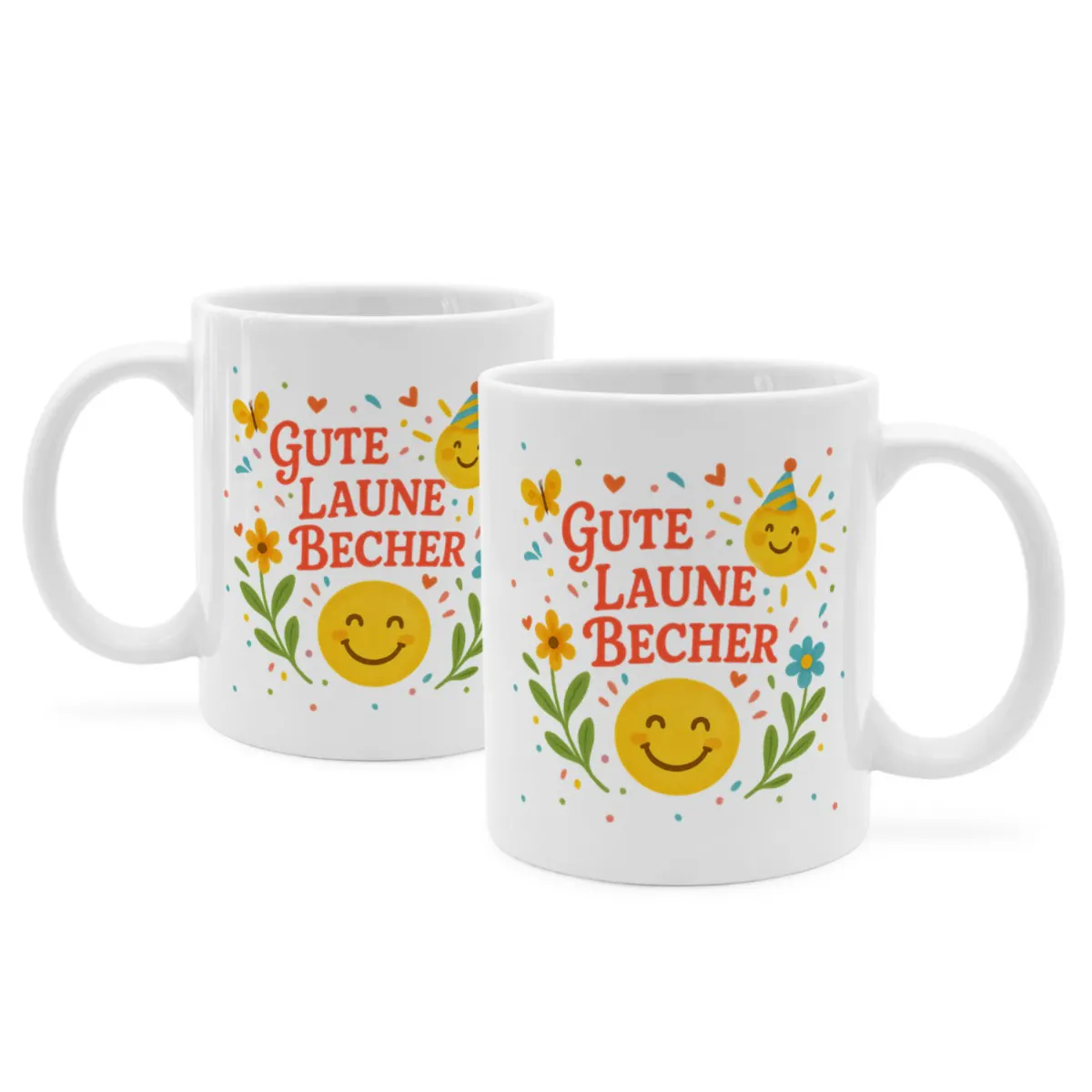 Tasse mit Spruch 'Gute Laune Becher'