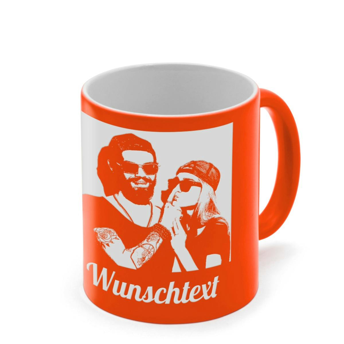 Neon Tasse mit Gravur