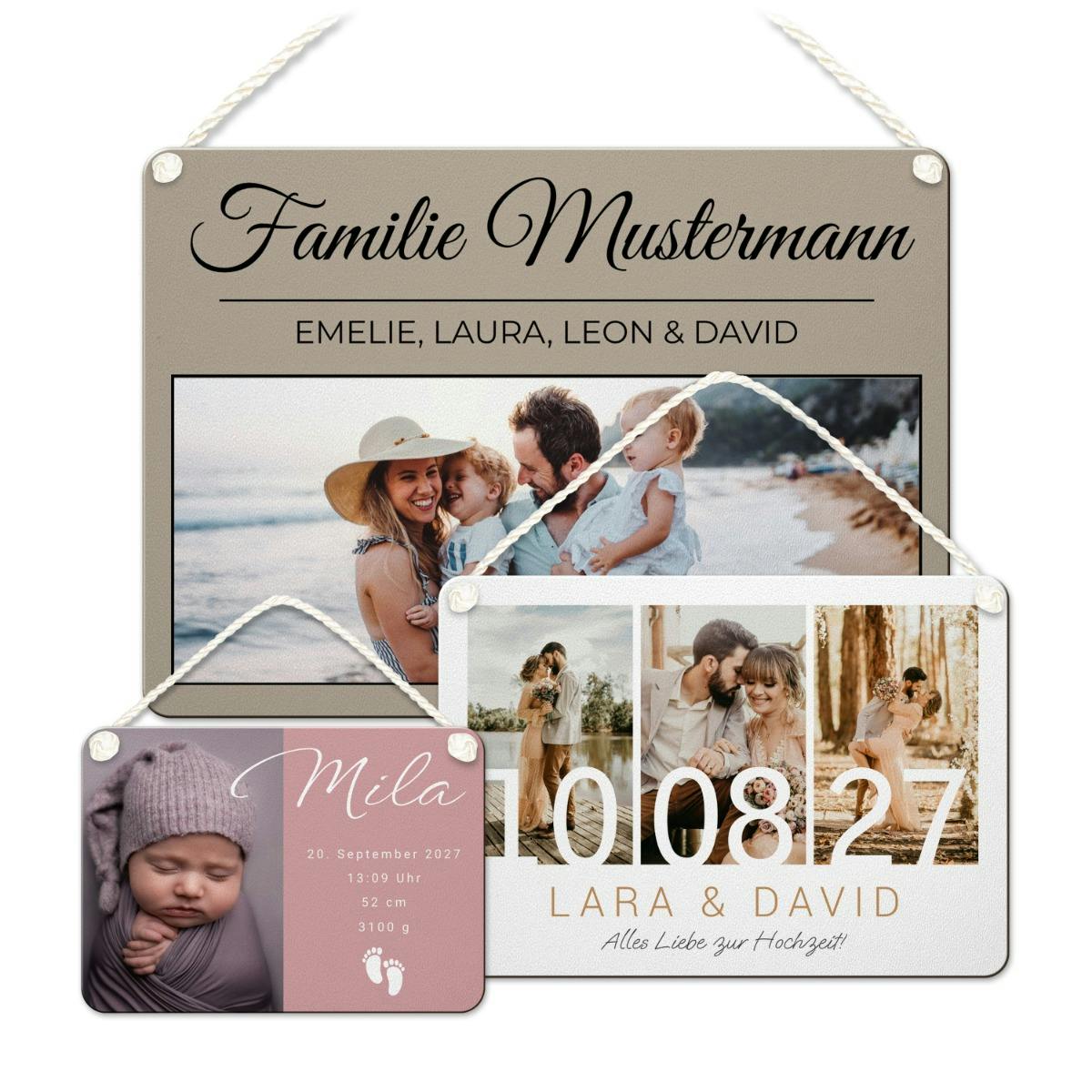 Deko-Schild mit Kordel